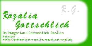 rozalia gottschlich business card